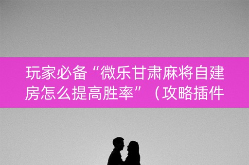 玩家必备“微乐甘肃麻将自建房怎么提高胜率”（攻略插件)