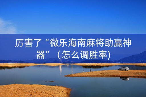 厉害了“微乐海南麻将助赢神器”（怎么调胜率)