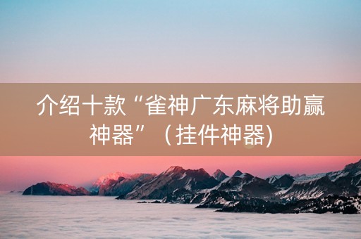 介绍十款“雀神广东麻将助赢神器”（挂件神器)