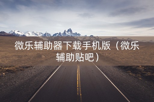 微乐辅助器下载手机版（微乐辅助贴吧）