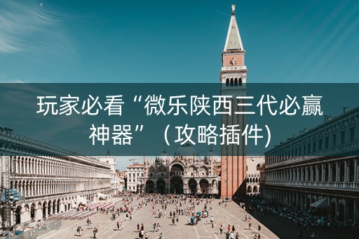 玩家必看“微乐陕西三代必赢神器”（攻略插件)