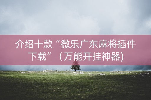 介绍十款“微乐广东麻将插件下载”（万能开挂神器)