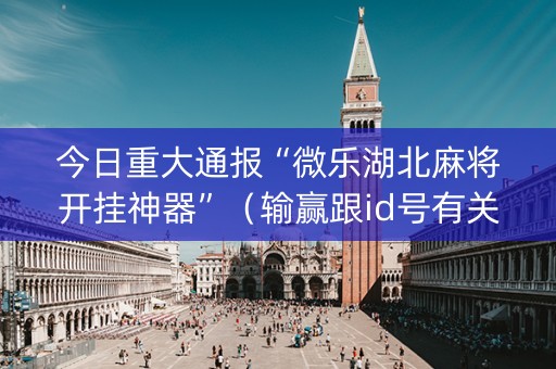 今日重大通报“微乐湖北麻将开挂神器”（输赢跟id号有关系吗)