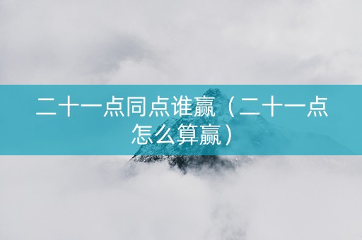 二十一点同点谁赢（二十一点怎么算赢）