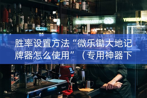 胜率设置方法“微乐锄大地记牌器怎么使用”（专用神器下载)