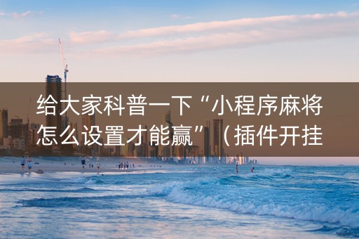 给大家科普一下“小程序麻将怎么设置才能赢”（插件开挂免费AI)