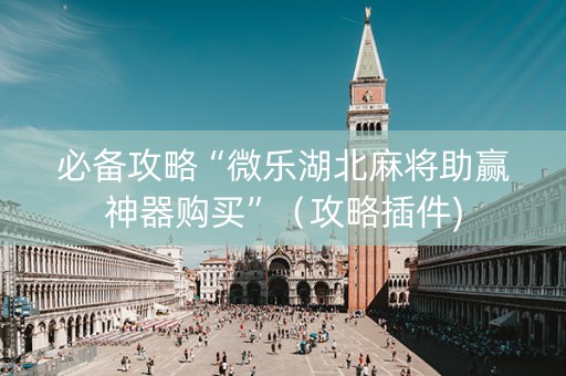必备攻略“微乐湖北麻将助赢神器购买”（攻略插件)