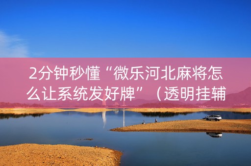 2分钟秒懂“微乐河北麻将怎么让系统发好牌”（透明挂辅助器)