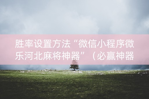 胜率设置方法“微信小程序微乐河北麻将神器”（必赢神器免费安装)