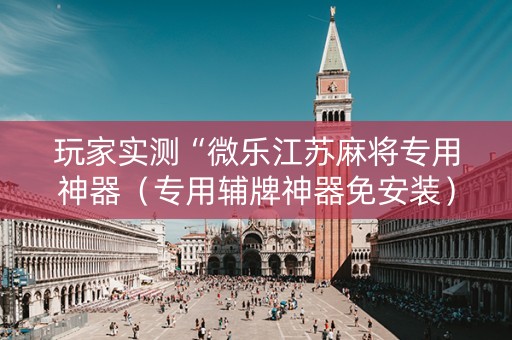 玩家实测“微乐江苏麻将专用神器（专用辅牌神器免安装）