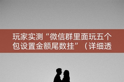 玩家实测“微信群里面玩五个包设置金额尾数挂”（详细透视教程）-哔哩哔哩