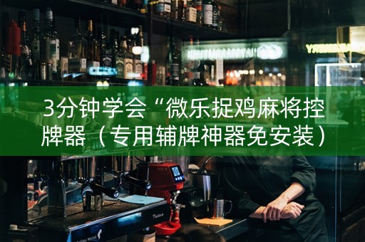 3分钟学会“微乐捉鸡麻将控牌器（专用辅牌神器免安装）