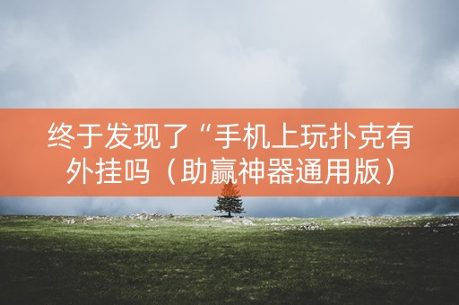 终于发现了“手机上玩扑克有外挂吗（助赢神器通用版）
