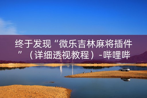 终于发现“微乐吉林麻将插件”（详细透视教程）-哔哩哔哩