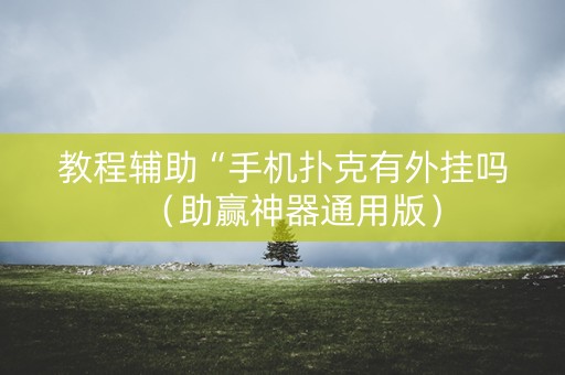 教程辅助“手机扑克有外挂吗（助赢神器通用版）