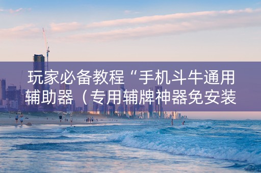 玩家必备教程“手机斗牛通用辅助器（专用辅牌神器免安装）
