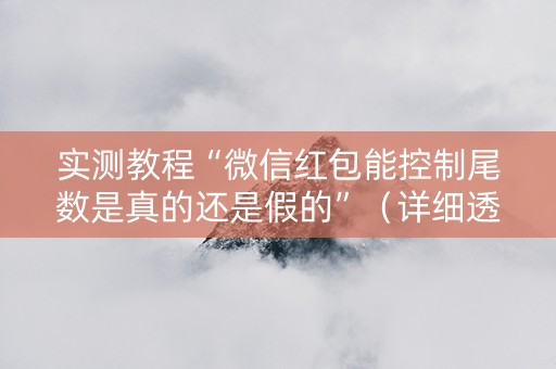实测教程“微信红包能控制尾数是真的还是假的”（详细透视教程）-哔哩哔哩
