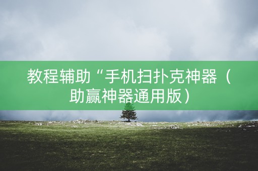 教程辅助“手机扫扑克神器（助赢神器通用版）