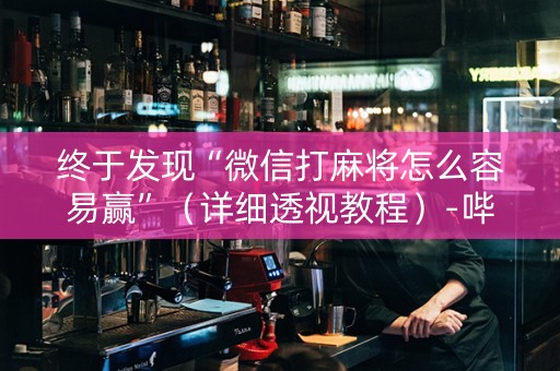 终于发现“微信打麻将怎么容易赢”（详细透视教程）-哔哩哔哩