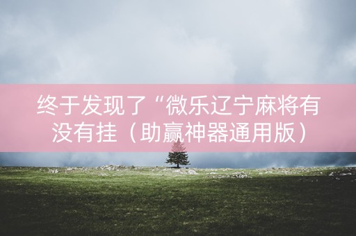 终于发现了“微乐辽宁麻将有没有挂（助赢神器通用版）