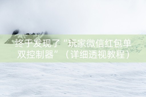 终于发现了“玩家微信红包单双控制器”（详细透视教程）-哔哩哔哩