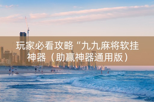 玩家必看攻略“九九麻将软挂神器（助赢神器通用版）