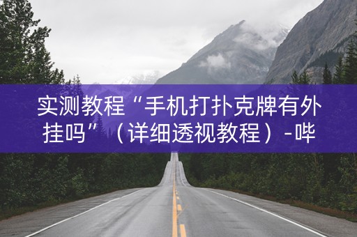 实测教程“手机打扑克牌有外挂吗”（详细透视教程）-哔哩哔哩