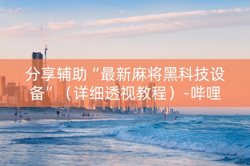 分享辅助“最新麻将黑科技设备”（详细透视教程）-哔哩哔哩