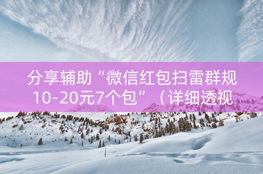 分享辅助“微信红包扫雷群规10-20元7个包”（详细透视教程）-哔哩哔哩