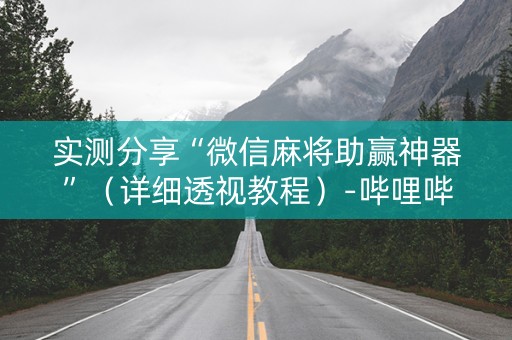 实测分享“微信麻将助赢神器”（详细透视教程）-哔哩哔哩