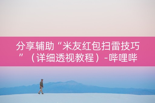 分享辅助“米友红包扫雷技巧”（详细透视教程）-哔哩哔哩