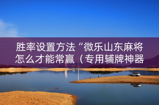 胜率设置方法“微乐山东麻将怎么才能常赢（专用辅牌神器免安装）
