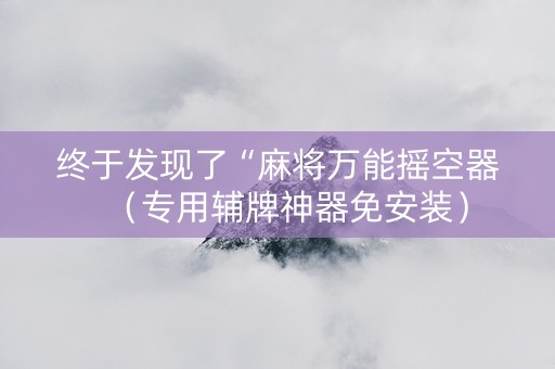 终于发现了“麻将万能摇空器（专用辅牌神器免安装）