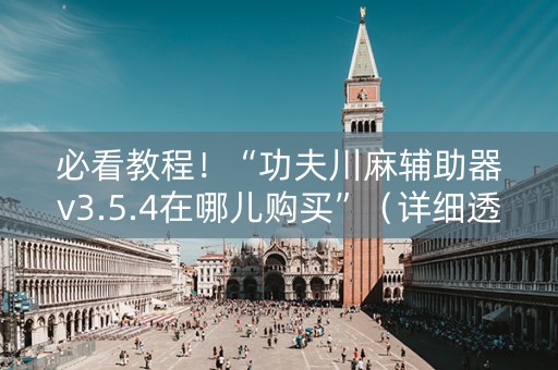 必看教程！“功夫川麻辅助器v3.5.4在哪儿购买”（详细透视教程）-哔哩哔哩