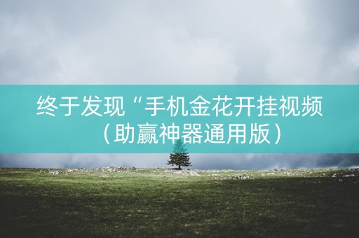终于发现“手机金花开挂视频（助赢神器通用版）