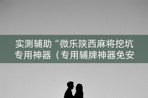 实测辅助“微乐陕西麻将挖坑专用神器（专用辅牌神器免安装）