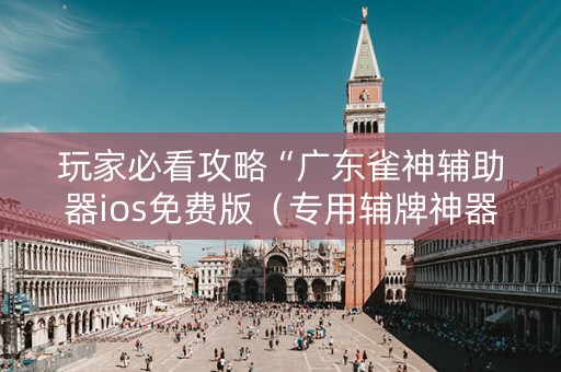 玩家必看攻略“广东雀神辅助器ios免费版（专用辅牌神器免安装）