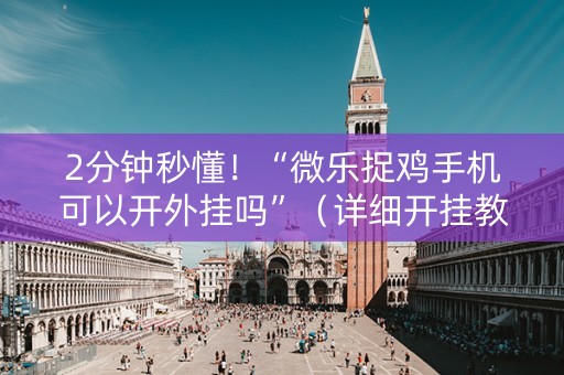 2分钟秒懂！“微乐捉鸡手机可以开外挂吗”（详细开挂教程）-哔哩哔哩