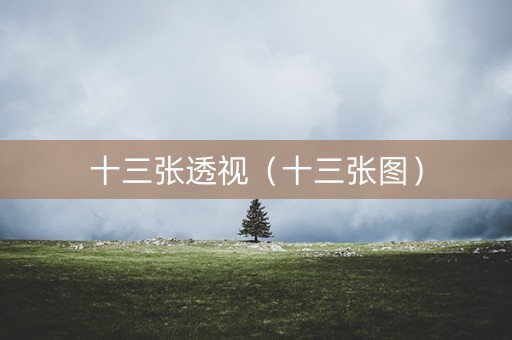 十三张透视（十三张图）