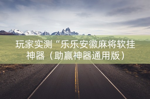 玩家实测“乐乐安徽麻将软挂神器（助赢神器通用版）