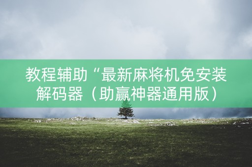 教程辅助“最新麻将机免安装解码器（助赢神器通用版）