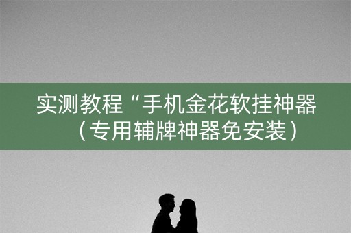 实测教程“手机金花软挂神器（专用辅牌神器免安装）