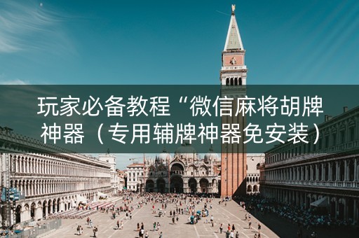 玩家必备教程“微信麻将胡牌神器（专用辅牌神器免安装）