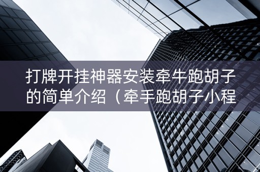 打牌开挂神器安装牵牛跑胡子的简单介绍（牵手跑胡子小程序看牌器）