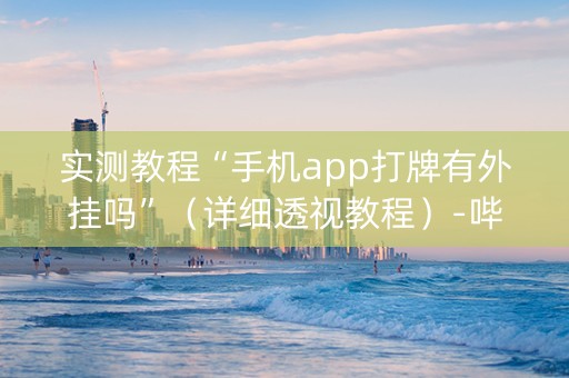 实测教程“手机app打牌有外挂吗”（详细透视教程）-哔哩哔哩