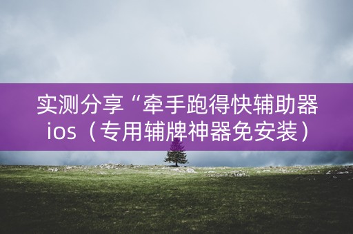 实测分享“牵手跑得快辅助器ios（专用辅牌神器免安装）