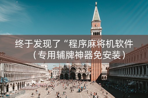 终于发现了“程序麻将机软件（专用辅牌神器免安装）