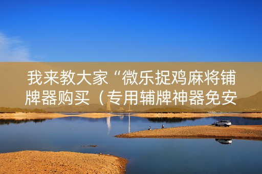 我来教大家“微乐捉鸡麻将铺牌器购买（专用辅牌神器免安装）