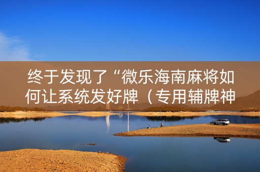 终于发现了“微乐海南麻将如何让系统发好牌（专用辅牌神器免安装）