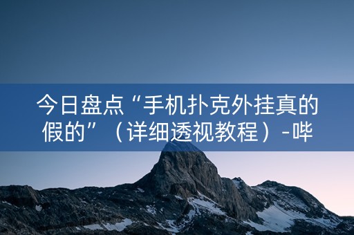 今日盘点“手机扑克外挂真的假的”（详细透视教程）-哔哩哔哩